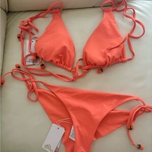 NEW Agua Bendita Orange Bikini Set